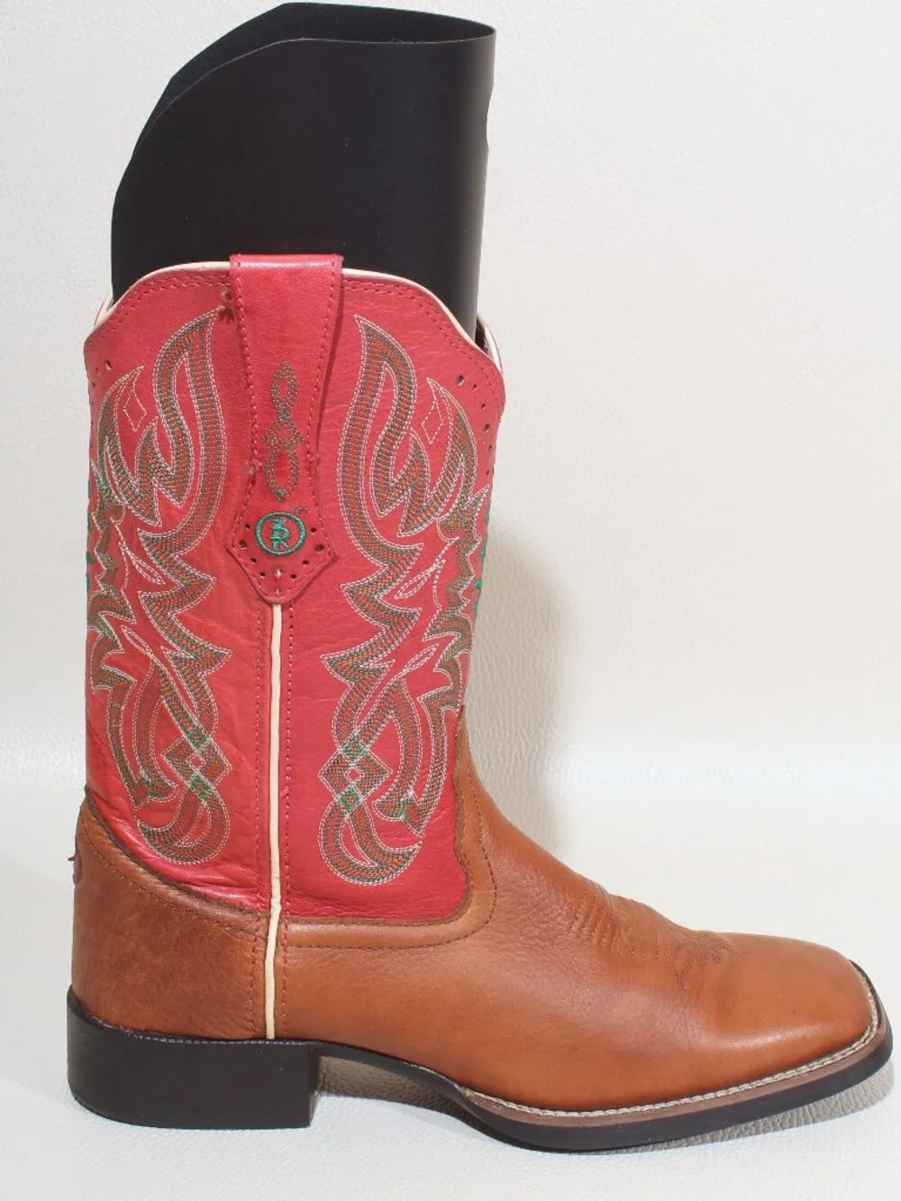 Womens Tony Lama Boots Size 8 B Brown Leather 3R Western Cowgirl Square Toe Boot - Picture 3 of 9